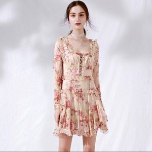 zimmermann corsair frill corset dress